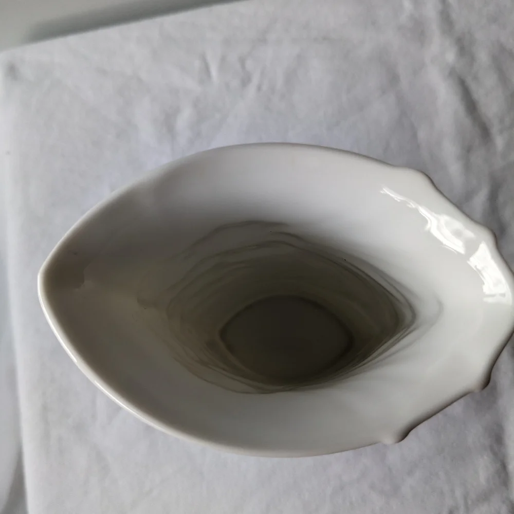 Vintage Kaiser Germany M Frey Design Embossed Floral White Porcelain Vase